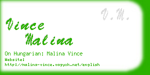 vince malina business card